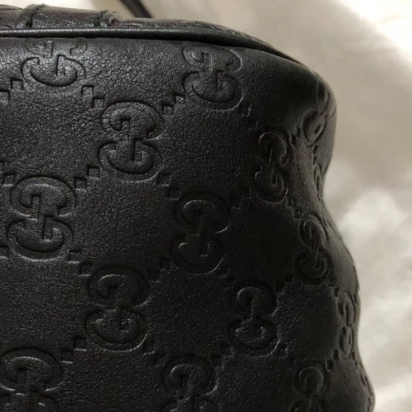 Gucci Med Tote handbag black leather Gg Guccissima - Picture 4 of 8